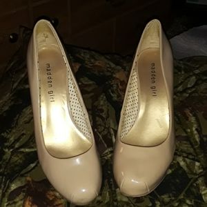 Madden girl tan heels. Size 7